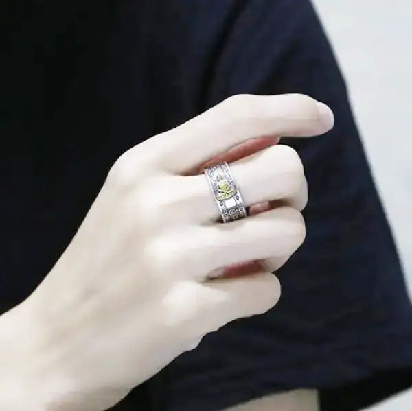 Anneau-en-Argent-avec-Bouddha