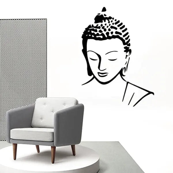 Autocollant-Tête-Bouddha