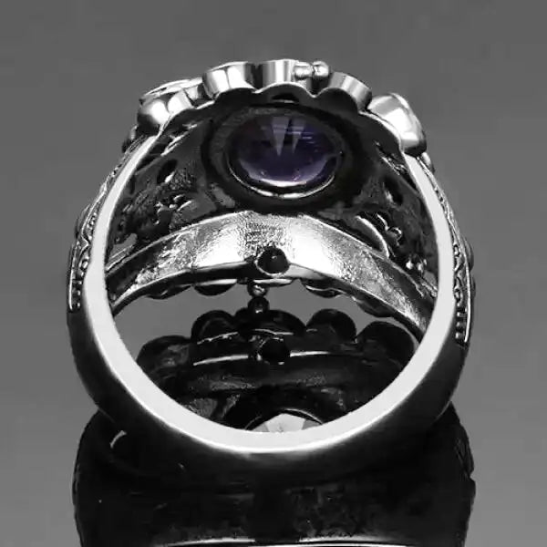 Bague-Ancienne-Amethyste-Argent-925