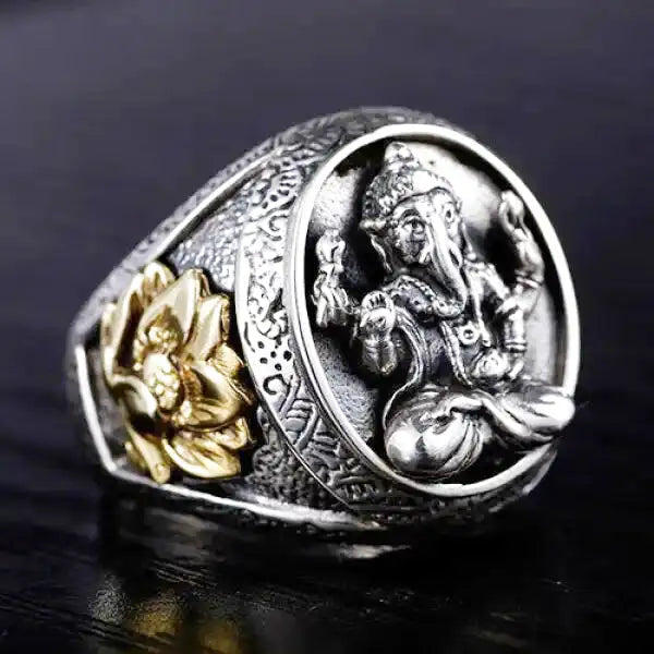 Bague-Bouddha-Éléphant-Argent