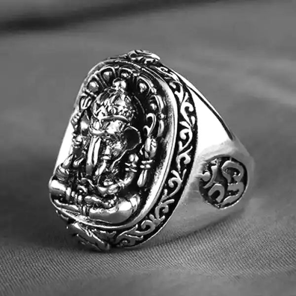 Bague-Dieu-Elephant-Argent-S925