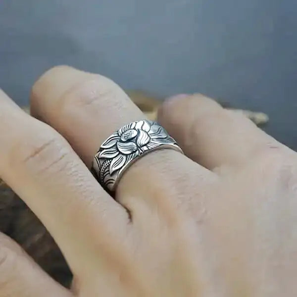 Bague-Lotus-Argent-Sterling-925
