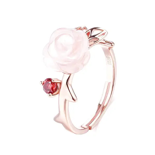 Bague-Quartz-Rose-Argent