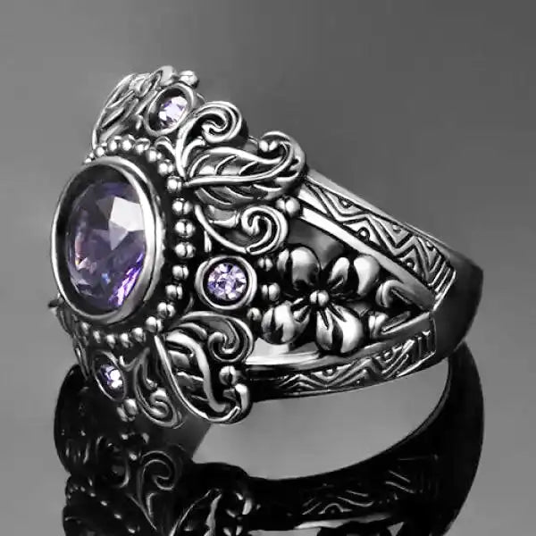 Bague-Vintage-Pierre-Améthyste