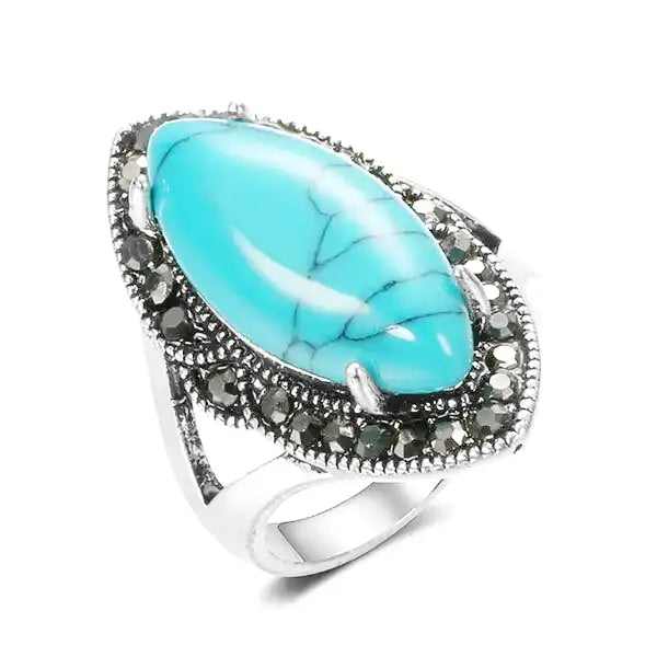 Bague argent zirconias bleu et blanc Bague argent zirconias bleu et blanc