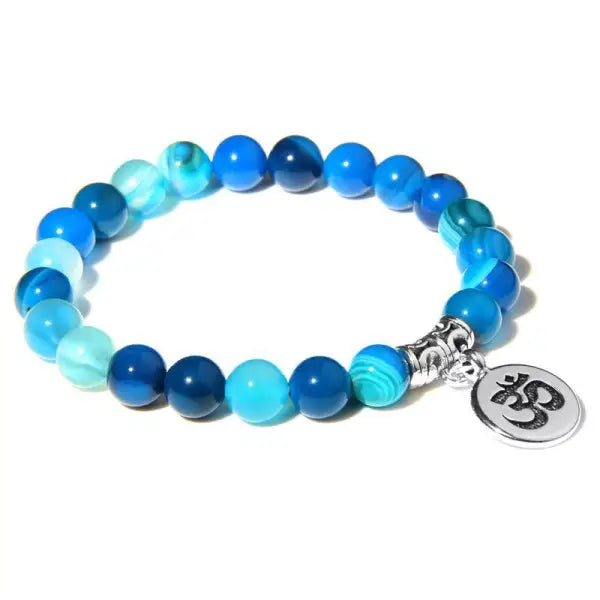Bracelet-perles-agate-bleue