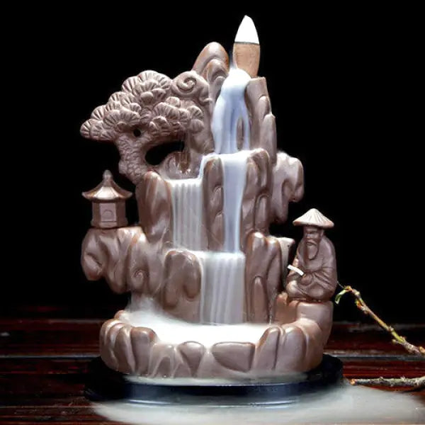 Brûleur-Encens-Cascade-Moine-Bouddhiste