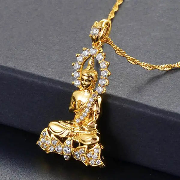 Collier-Pendentif-Divinité-Bouddhiste