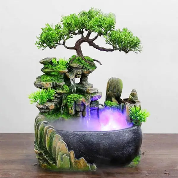 Décoration-Fontaine-Bouddhiste-Jardin-Nature