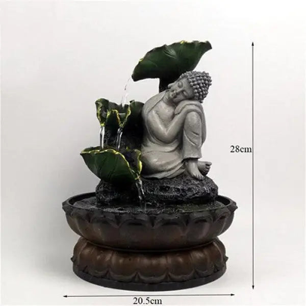 Fontaine-Divinite-Bouddhiste-Decoration-Table