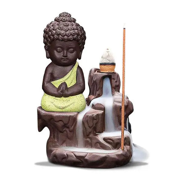 Fontaine-Encens-Bouddha-Jaune