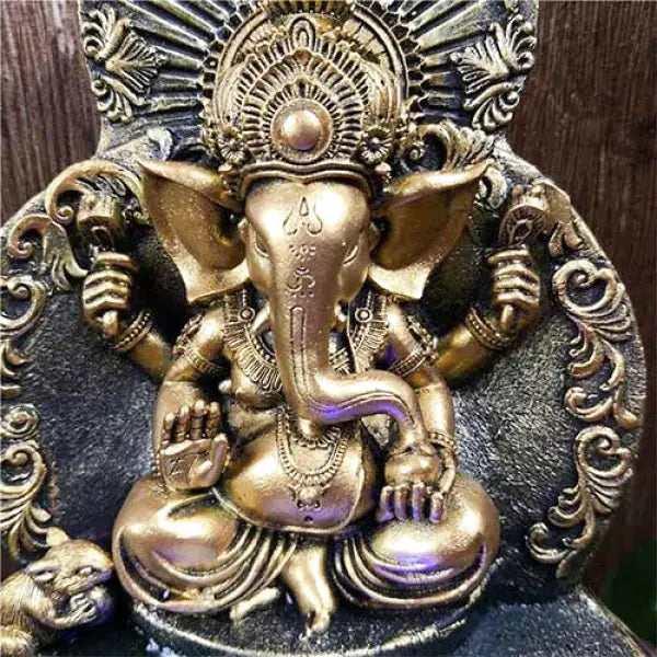 Fontaine-avec-Figurine-Ganesh-en-Resine