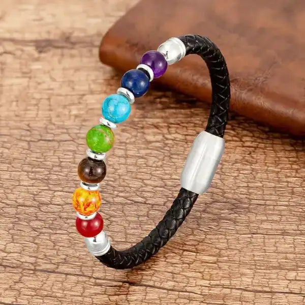 Bracelet Bouddhiste avec Pierres de Chakras