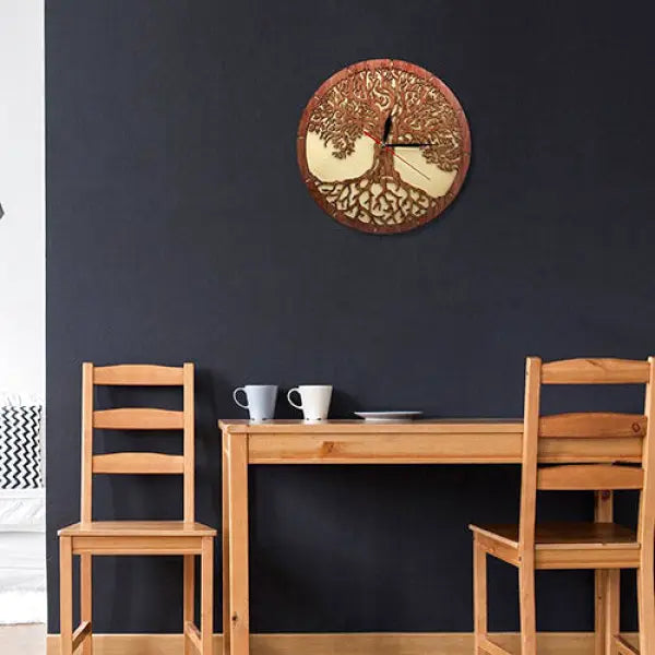 Horloge-Arbre-de-Bodhi-en-Bois