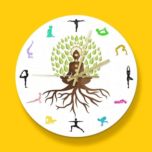 Horloge-Bouddha-Arbre-de-Vie-Yoga