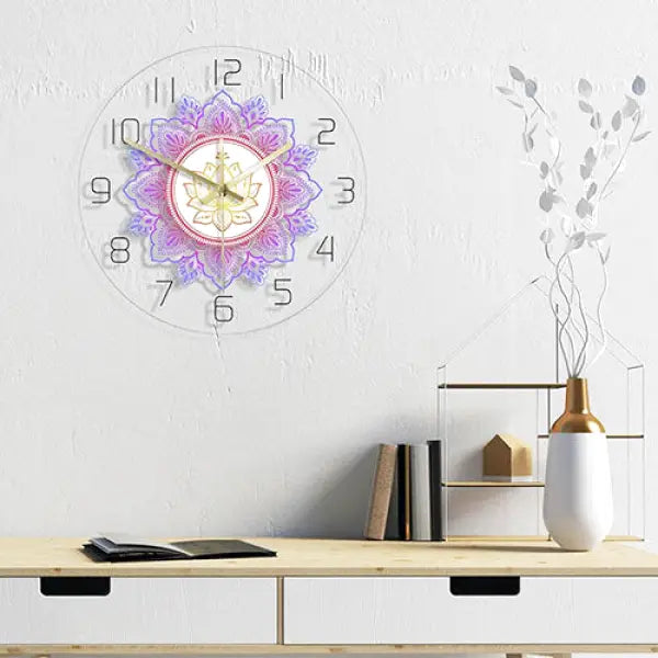 Horloge-Mandala-Décoration-Feng-Shui