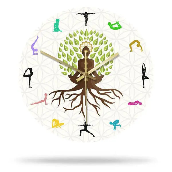 Horloge-Murale-Yoga