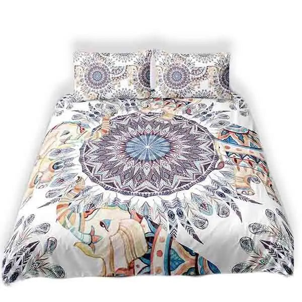 Housse-de-Couette-Éléphant-Mandala