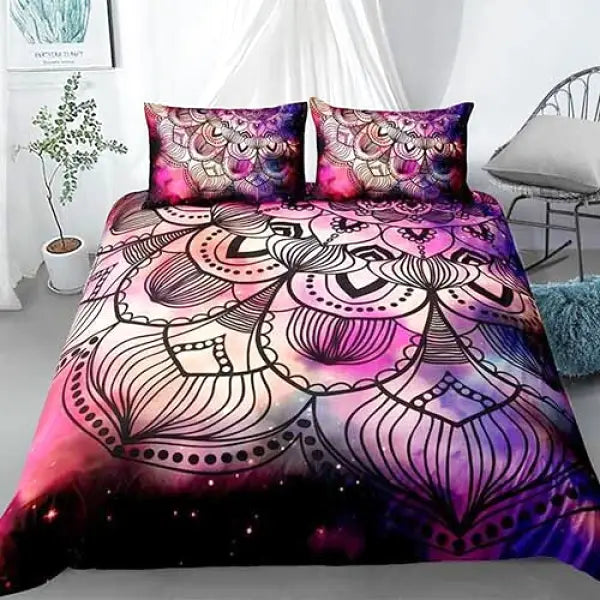 Housse-de-Couette-Mandala-Rose-et-Violette