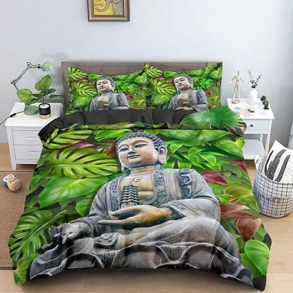 Housse-de-Couette-Nature-avec-Bouddha