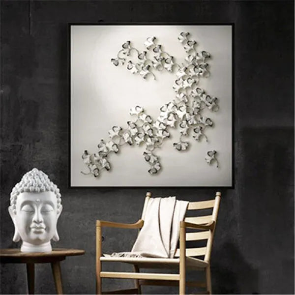 Jolie-Tête-de-Bouddha-Blanche-Résine