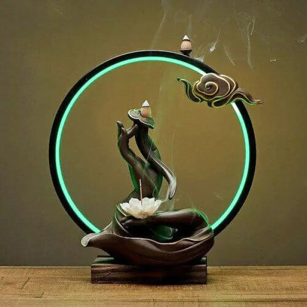 Lampe-Encens-Lumière-Vert