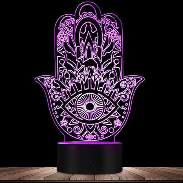Lampe-Main-de-Fatma-LED-Rose