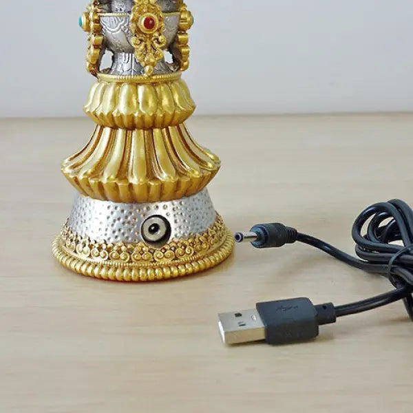 Lampe-Tibétaine-Branchement-USB