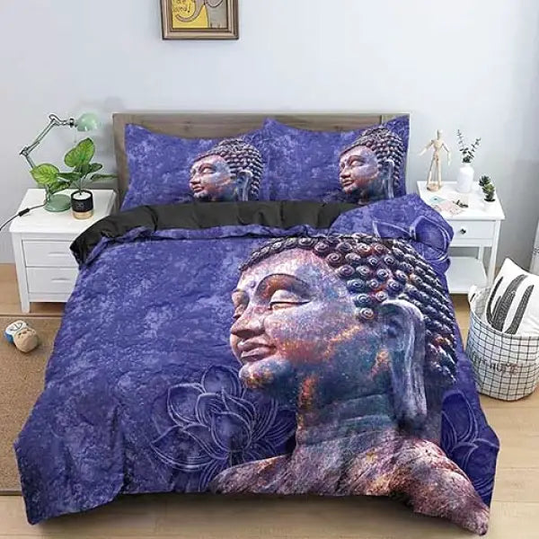 Linge-de-Lit-avec-Bouddha-pour-2-personnes