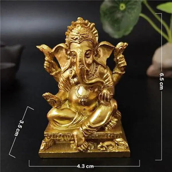 Mini-Statue-Dieu-Éléphant-Or