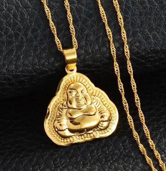 Pendentif-Bouddha-Rieur-Doré