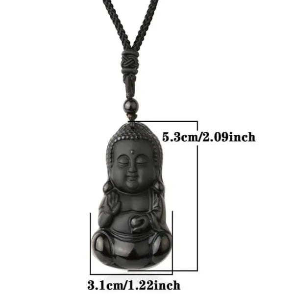 Pendentif-de-bouddha-en-obsidienne