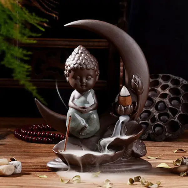 Porte-Encens-Bouddha-Assis-Lune