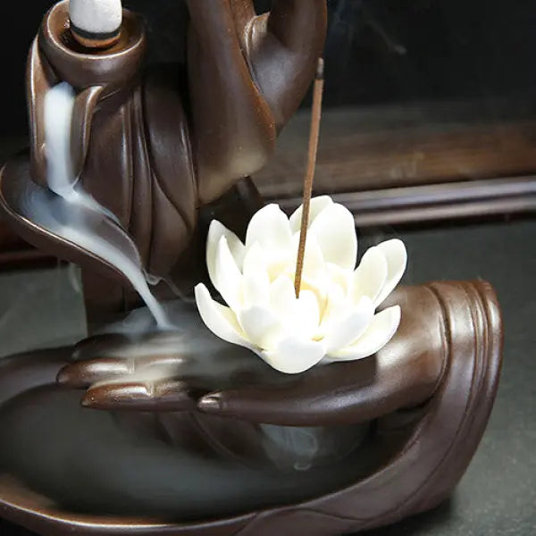 Porte-Encens-Bouddha-Lotus
