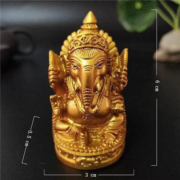 Sculpture-Résine-Or-Ganesh