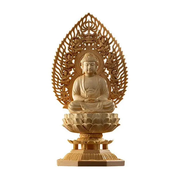 Statue-Bouddha-Bois
