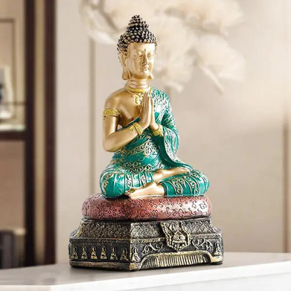 Statue-Bouddha-Résine-20cm