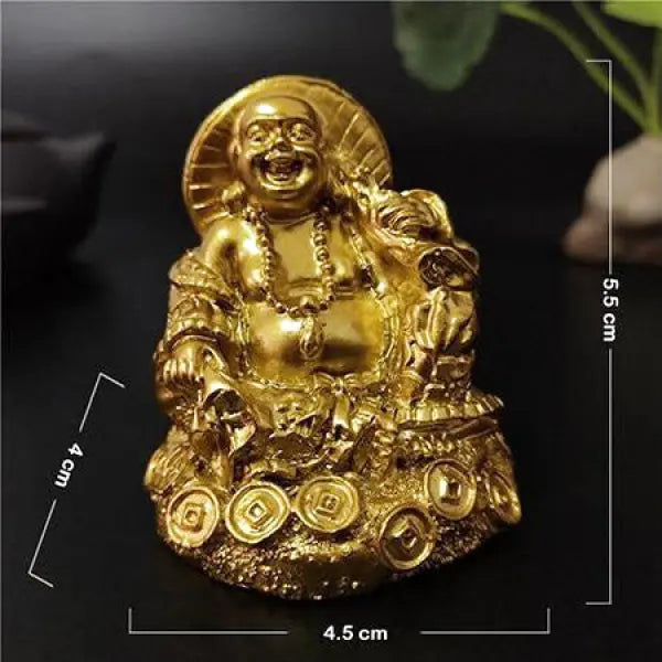 Statue-Bouddha-Rieur-en-or