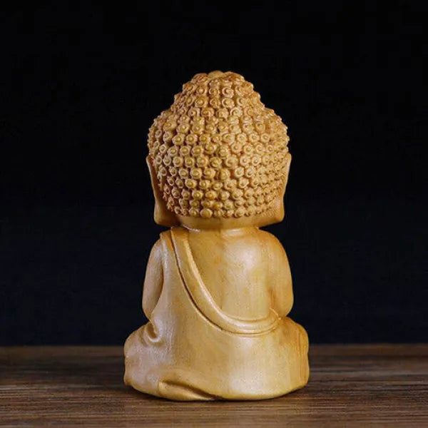 Statuette-Bouddha-Bois-Vertus