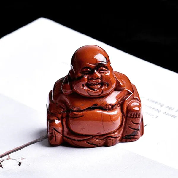 Statuette-Bouddha-Rieur-Jaspe-Rouge