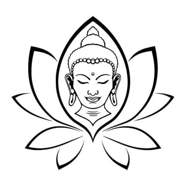 Sticker-Bouddha-avec-Lotus