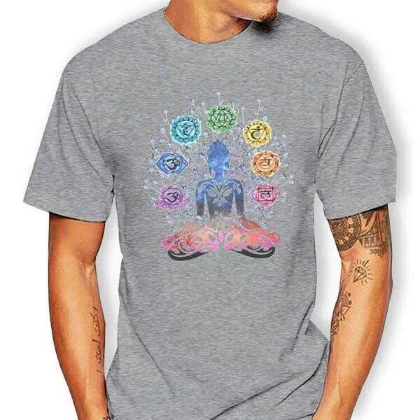 T-Shirt-Bouddha-Gris-Yoga
