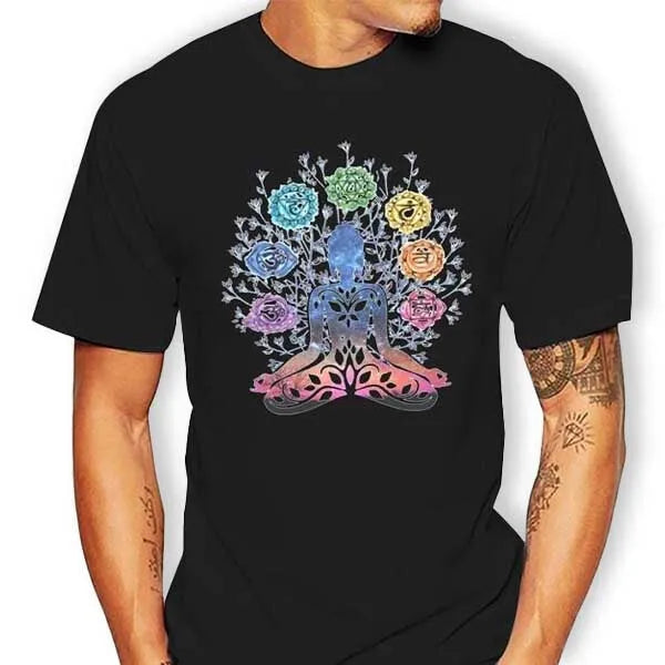 T-Shirt-Bouddha-Noir-Yoga