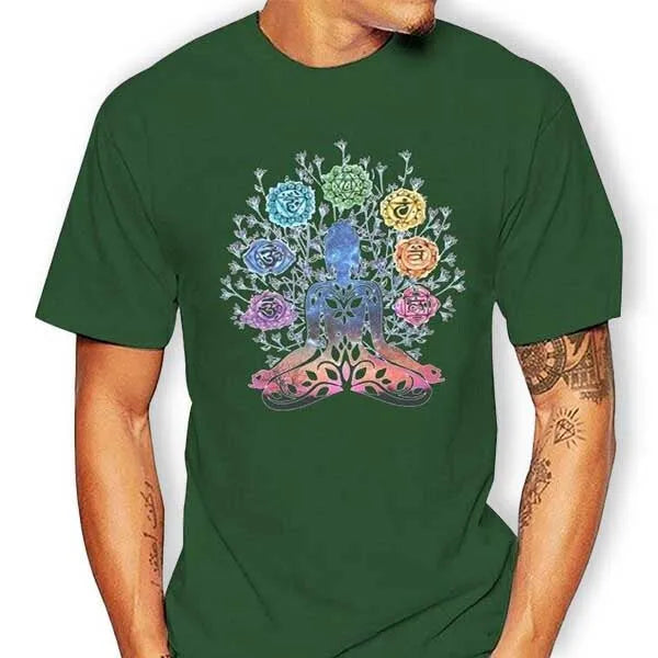 T-Shirt-Bouddha-Vert-Yoga