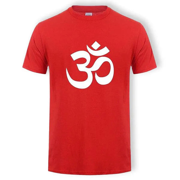 T-Shirt-Mantra-Om-Rouge-et-Blanc