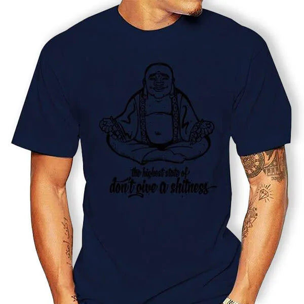 T-shirt-Bleu-Bouddha-rieur