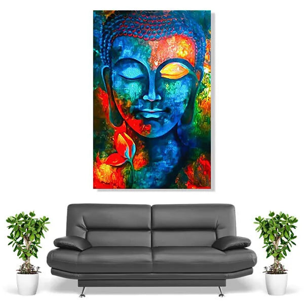 Tableau-Bouddha-colore
