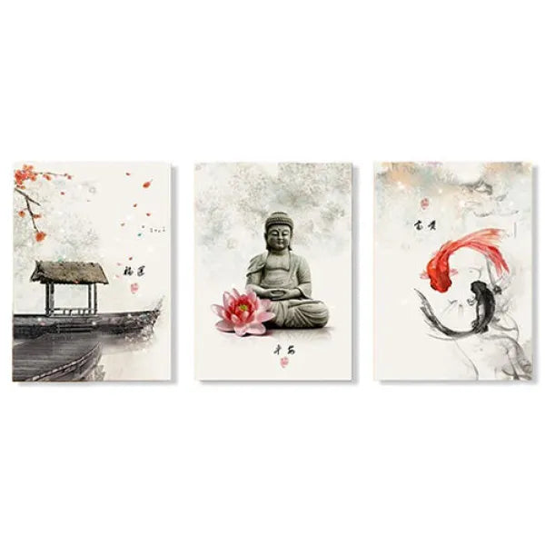 Tableau-Bouddha-Zen-3-Parties