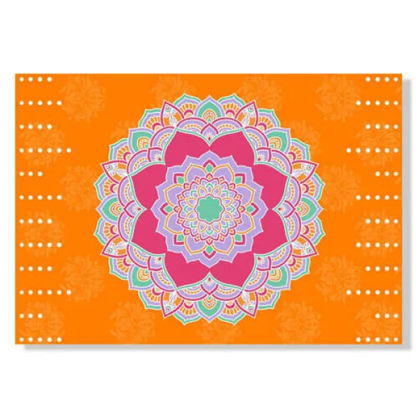 Tapis Mandala Motif Multicolore