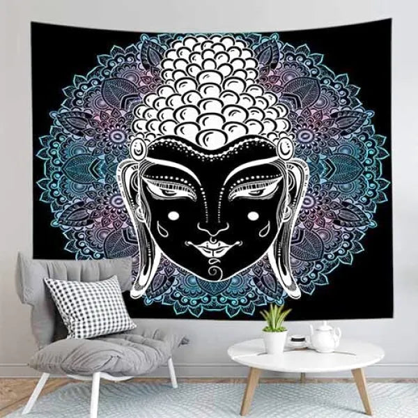 Tapisserie-Murale-avec-Bouddha